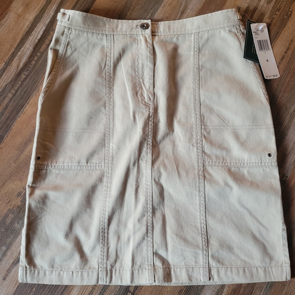 NWT Ralph Lauren Tan Skirt Sz 4